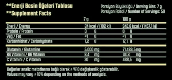 LegendX Glutaforce Glutamine 420g Orman Meyveli – Glutamin, B6 ve C Vitamin Takviyesi