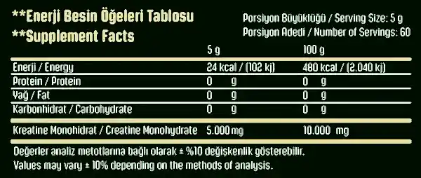 LegendX Creaforce Creatine Monohydrate 300g – Aromasız Saf Kreatin Desteği