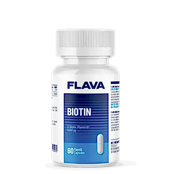 Flava Biotin 60 Kapsül – Saç, Cilt ve Tırnak Sağlığı Destekleyici Takviye