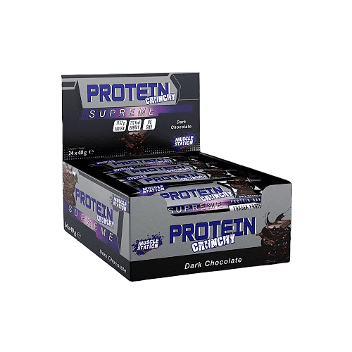 Muscle Station Crunchy Protein Bar Bitter Çikolata 24 Adet
