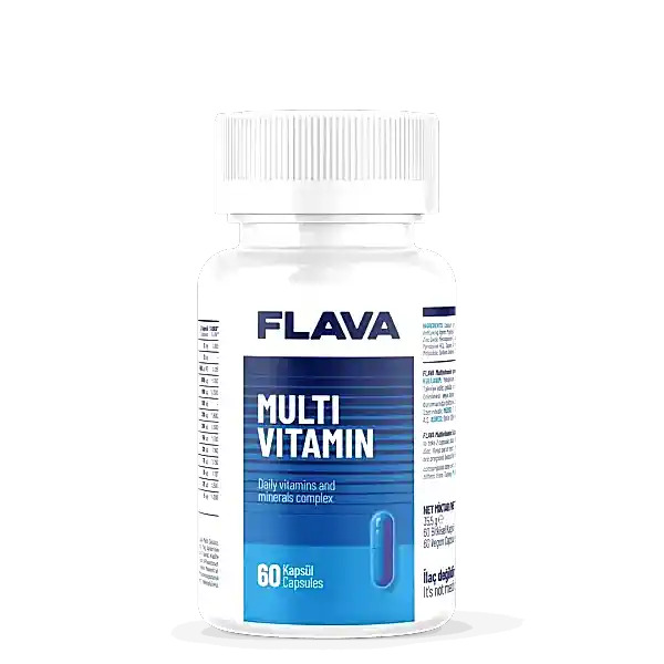 Flava Multivitamin 60 Kapsül – Günlük Enerji ve Bağışıklık Desteği