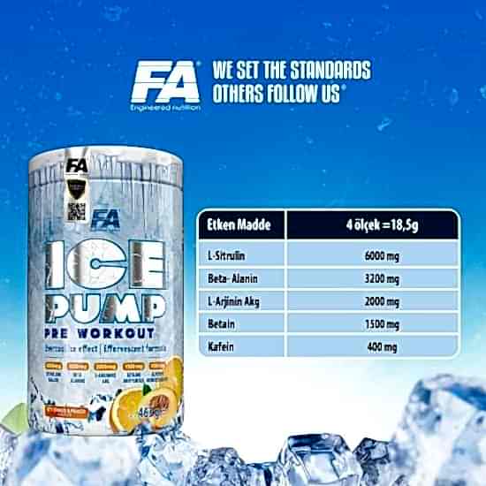 FA NUTRITION ICE PUMP PREWOKROUT 463 GR