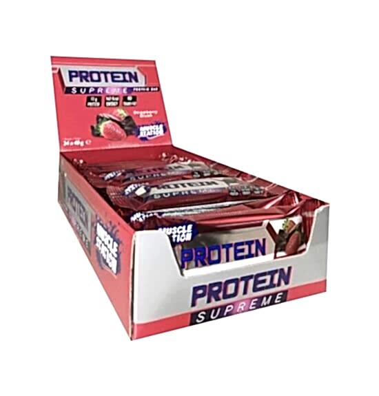 Musclestation Protein Supreme strawberry blush Protein Bar 40gr - 24 Adet