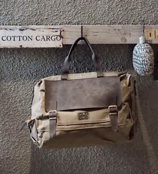 Vintage Pamuk Kumaş Spor ve Seyahat Çantası