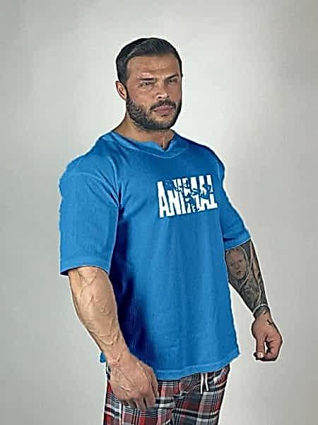 ANİMAL OVERSİZE TŞÖRT MAVİ