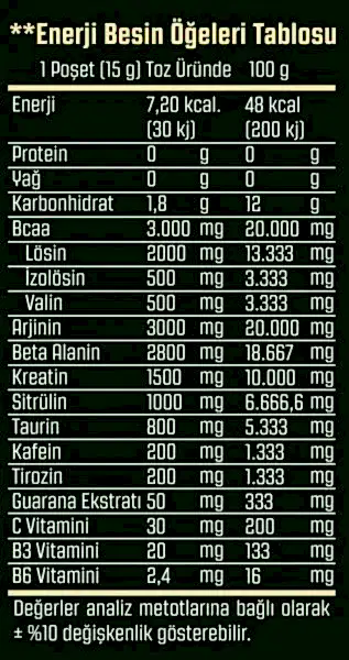 Legend X Adrenaline Pre-Workout 21 Şase x 10 Gr | 11 Ice Watermelon + 10 Forest Fruit