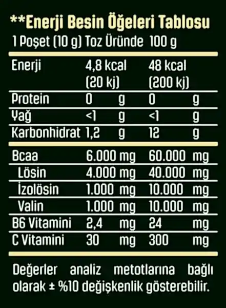 Legend X BCAA ULTRA 21 Şase x 10 Gr Karpuz Aromalı