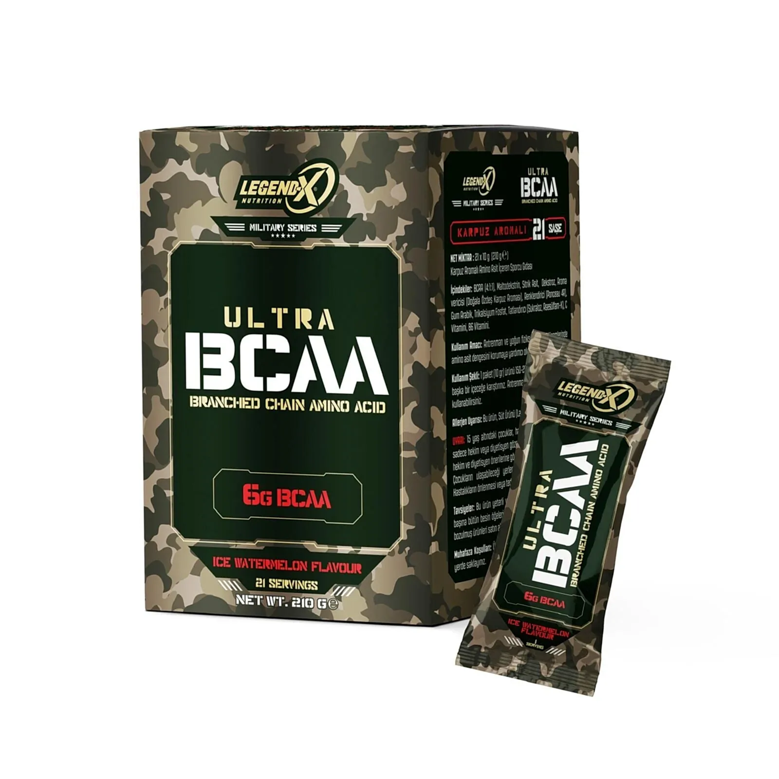 Legend X BCAA ULTRA 21 Şase x 10 Gr Karpuz Aromalı