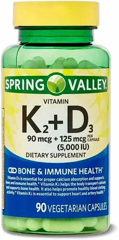 Spring Valley D3 K2 Vitamin 90 Kapsül – Vejetaryen Destek